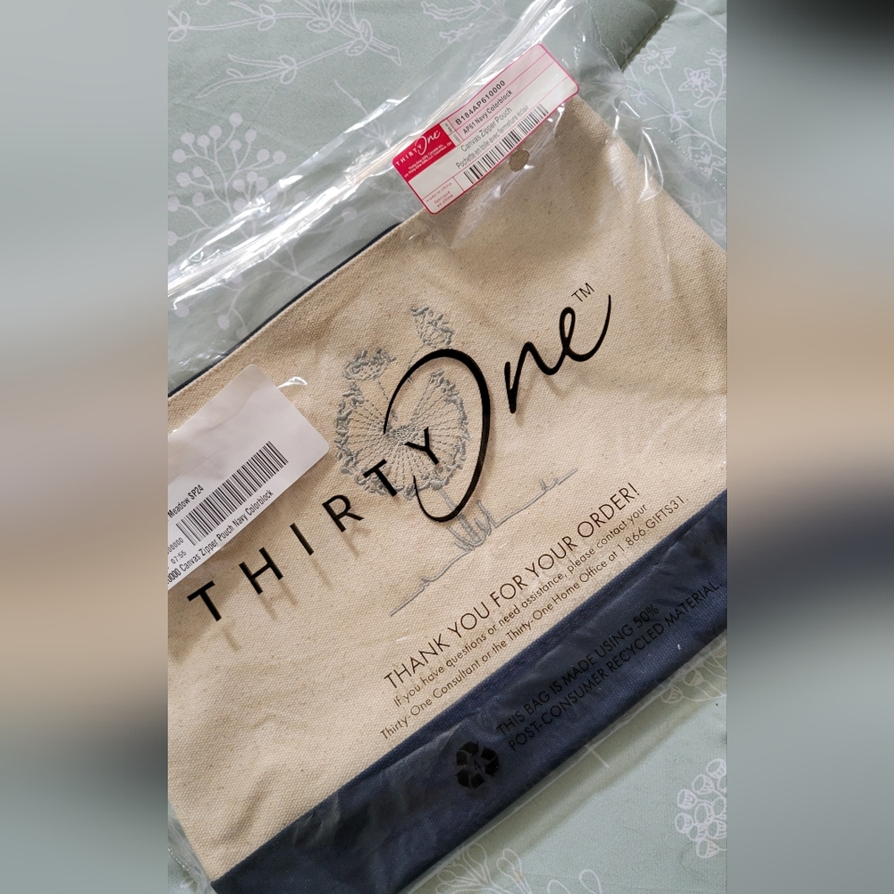 Canvas zipper pouch